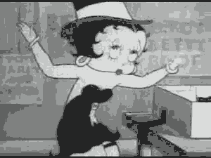 betty boop black and white lips