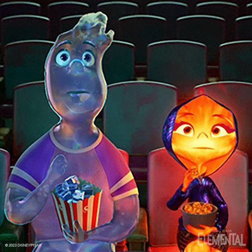 Munching Movie Theater GIF by Disney Pixar | Por @disneypixar | Ver en GIPHY
