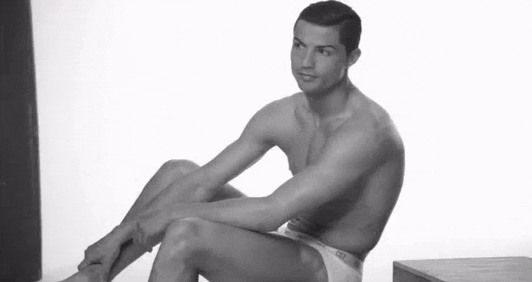 Gif of Christiano Ronaldo in his Underwear