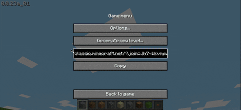 Classic minecraft setting