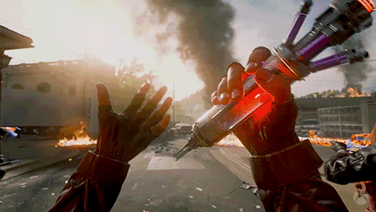 Góc nhìn thứ nhất cận cảnh người chơi sử dụng ống tiêm trong Call of Duty Black Ops Cold War