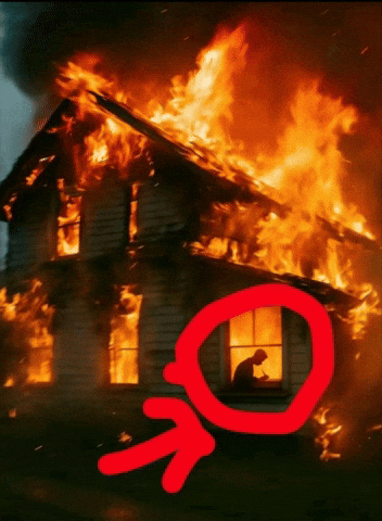 writing on fire GIF to use in Instagram comments