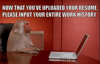 GIF monkey throwing laptop