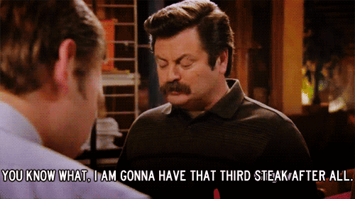 Ron Swanson Steak GIF - Find & Share on GIPHY