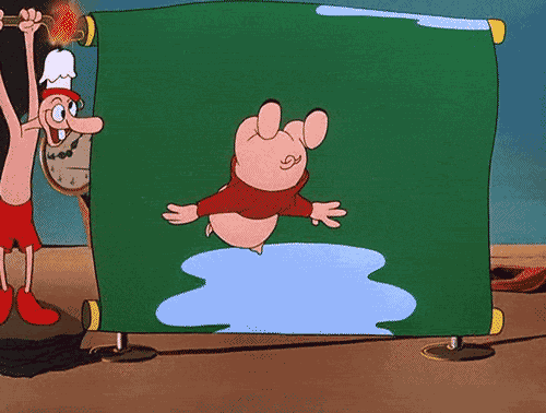 Image result for make gifs motion images of porky pig panicing