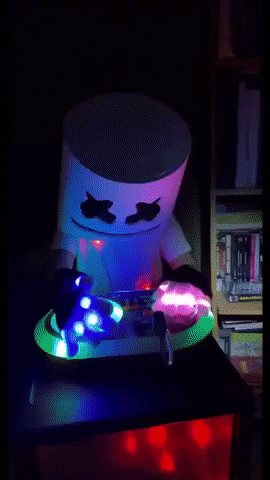 Auffällige LED-Maske für Fasching