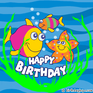 Resultado de imagen de gifs animados feliz cumpleaños peces