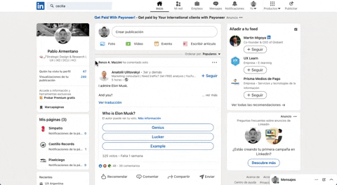 331. Linkedin - Search Bar Blackout