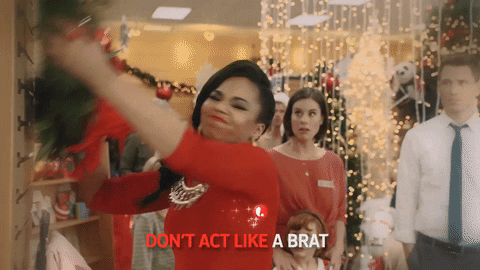 Christmas Day Brat GIF by Lifetime Telly - Find & Share on GIPHY