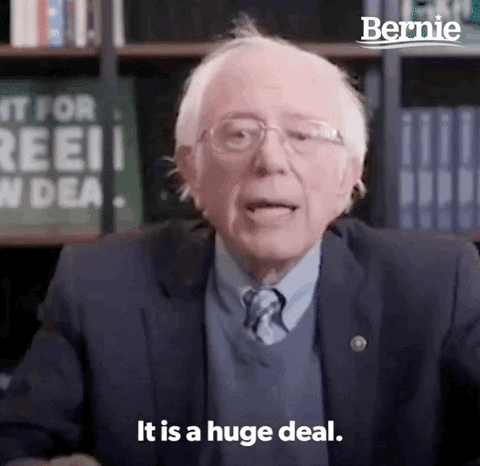 Feel The Bern Wow GIF By Bernie Sanders via Giphy