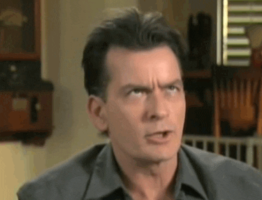 Charlie Sheen stayed awake for 48 hours to achieve a suitably wasted look for his cameo as a drugged-up felon in which movie? Giphy