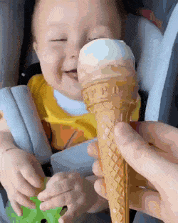 After eating ice cream in funny gifs