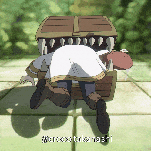 Frieren Stuck in Mimic Chest