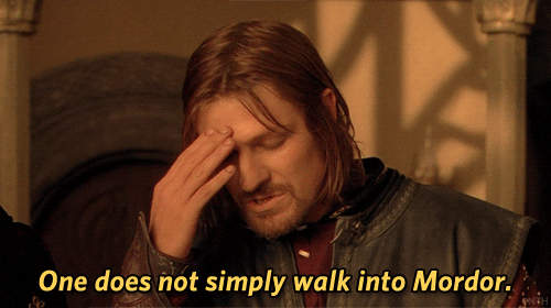 Lord Of The Rings One Does Not Simply Walk Into Mordor GIF