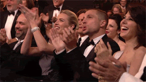 Image result for clapping at the oscars GIF