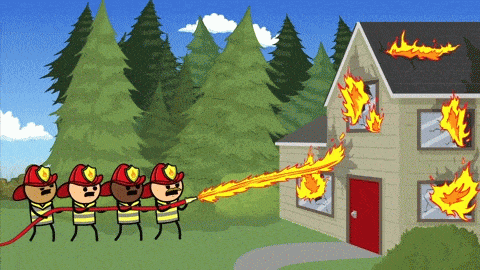 Fireman Cartoon Gif : Fire Safety Gif Webquest | Bocainwasul