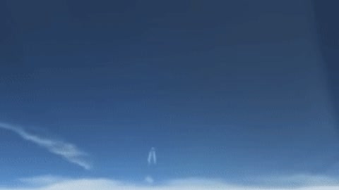 Two planes passing by gif