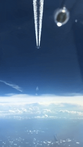 Two planes passing by in wow gifs