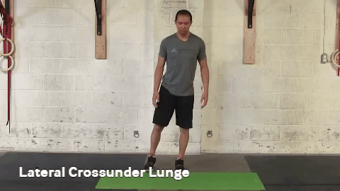 hip abductor stretches - Lateral Crossunder Lunge