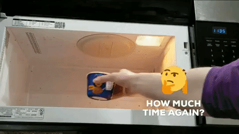 Putting Kraft Easy Mac in the microwave