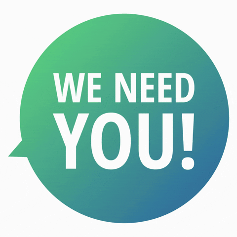We need you! GIF