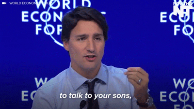 justin trudeau feminism gif by nowthis  - find & share on giphy