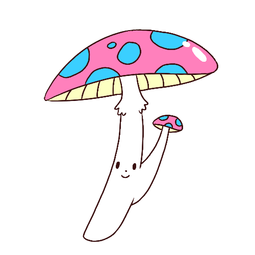 Magic Mushroom Sticker by Lois de Silva for iOS & Android GIPHY
