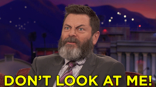 Dont Look At Me Nick Offerman GIF by Team Coco