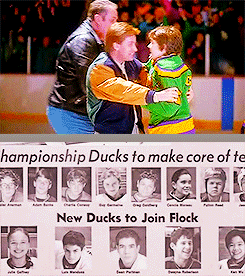 Gordon Bombay and Charlie Conway (top); D2 Roster (bottom)