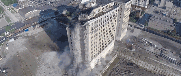 Image result for building demolition gif