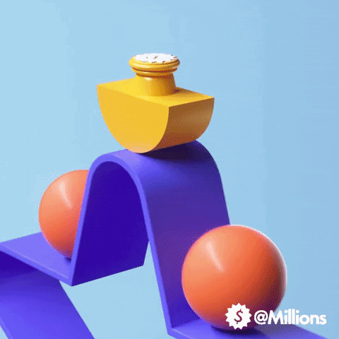 a smooth 3D animation of a stamp stamping round balls
