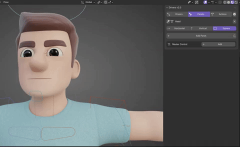 Panel bones in viewport