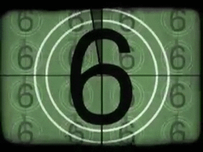 Old movie style of a count down.