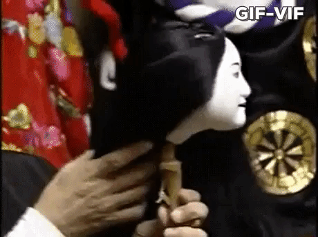Scary Doll in funny gifs