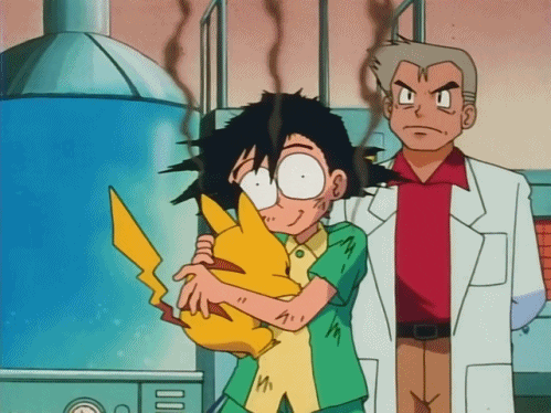 Profesor Oak le dio a Ash un Pikachu