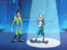 goofy and a friend dancing