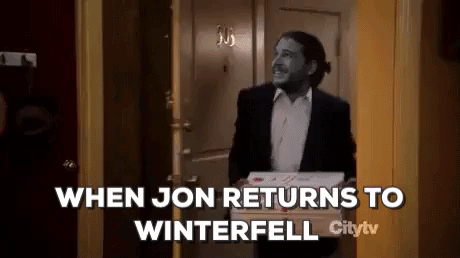 Jon Return To Winterfell in GameOfThrones gifs