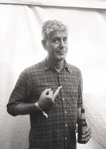 Anthony Bourdain Middle Finger GIF - Find & Share on GIPHY