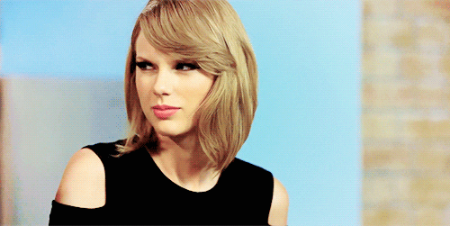 Gif of Taylor Swift looking angrily.
