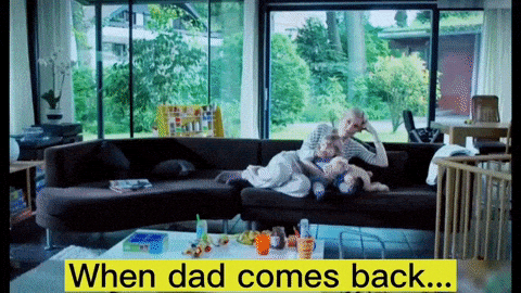 When dad comes back in funny gifs