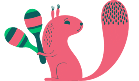 squirrel with maracas