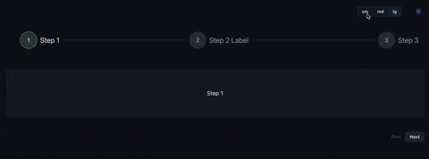animated gif of steps component