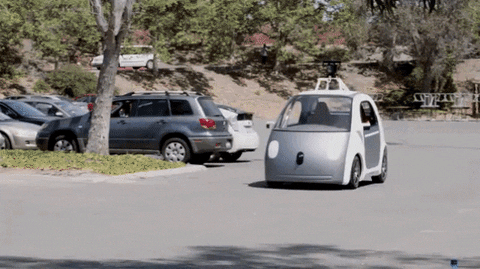 Les voitures autonomes débarquent officiellement en Californie ! By DETOURS Giphy