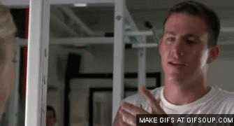Channing Tatum making an exaggerated phone call