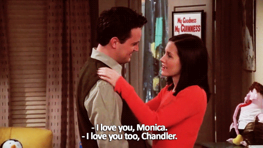 Image result for monica and chandler gif