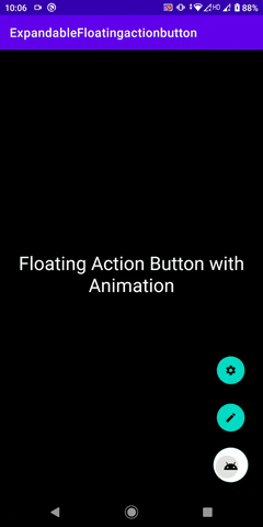 Android Floating Action Button Animation - Expandable Fab Menu Example