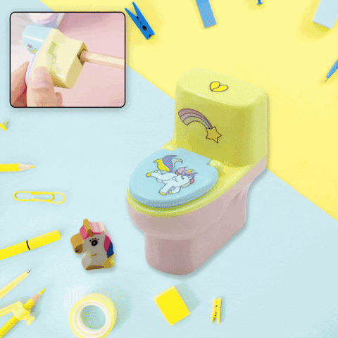 4556 Toilet Pencil Sharpener Plastic Pencil Sharpener Novelty Pencil Sharpener, Cute Cartoon, Stationery Gift, Small Toilet Shaped Sharpener with Eraser Wheel for School Kids (2 Pc Set) 4556 Toilet Pencil Sharpener Plastic Pencil Sharpener Novelty Pencil Sharpener, Cute Cartoon, Stationery Gift, Small Toilet Shaped Sharpener with Eraser Wheel for School Kids (2 Pc Set)