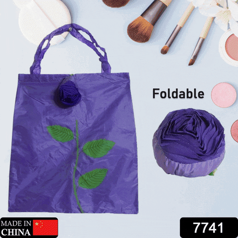 7741 Foldable Bag Cute Rose Shape Cover Reusable bag Naylon Bag Nylon Shopping Carry Bags Large Reusable Foldable Bag, Eco Friendly Shopping, Folds to Pocket Size, Tote Grocery Shoulder Handbag Travel Bag (1Pc) 7741 Foldable Bag Cute Rose Shape Cover Reusable bag Naylon Bag Nylon Shopping Carry Bags Large Reusable Foldable Bag, Eco Friendly Shopping, Folds to Pocket Size, Tote Grocery Shoulder Handbag Travel Bag (1Pc)