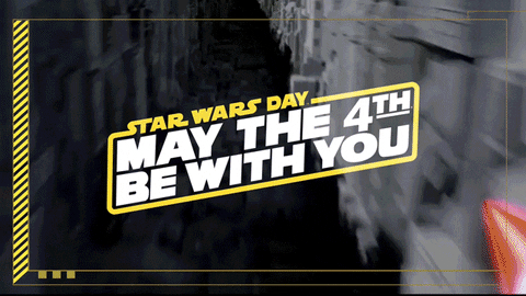 Gif of the Death Start blowing up with May the 4th Be With You