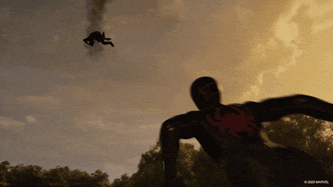 Người Nhện Peter Parker và Miles Morales chiến đấu trong Spider-Man 2